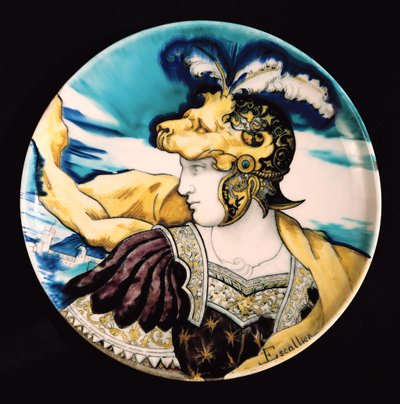 Sevres Dish, After Giulio Romano by Theodore and Escalier, Leon Deck